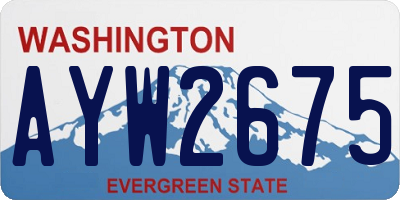 WA license plate AYW2675