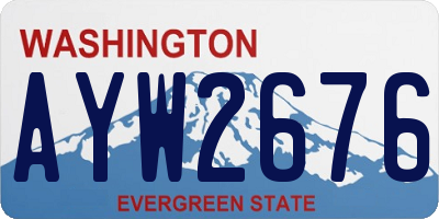 WA license plate AYW2676