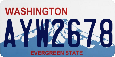 WA license plate AYW2678