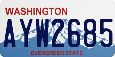 WA license plate AYW2685