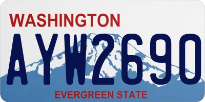 WA license plate AYW2690
