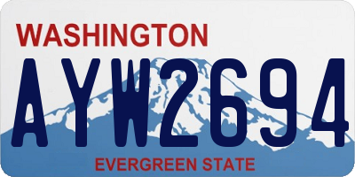 WA license plate AYW2694