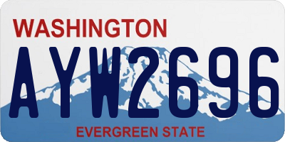WA license plate AYW2696