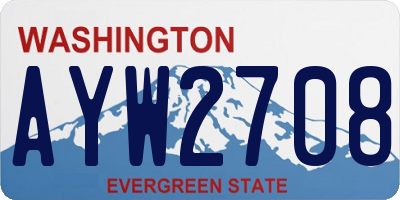 WA license plate AYW2708