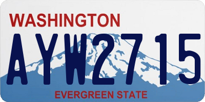 WA license plate AYW2715