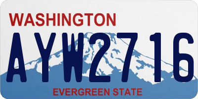 WA license plate AYW2716