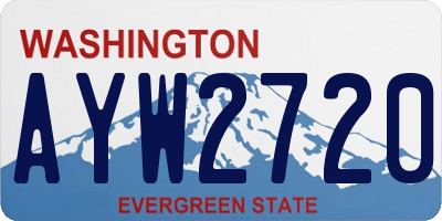 WA license plate AYW2720