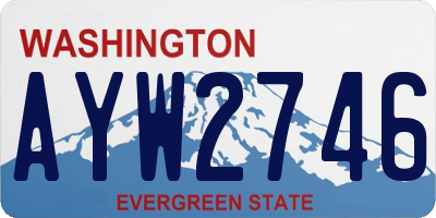 WA license plate AYW2746