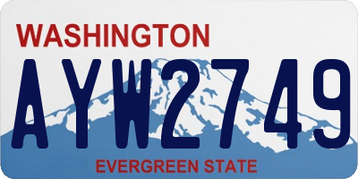 WA license plate AYW2749