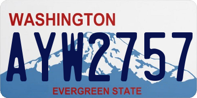 WA license plate AYW2757