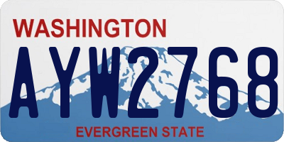 WA license plate AYW2768