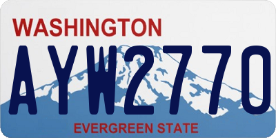 WA license plate AYW2770