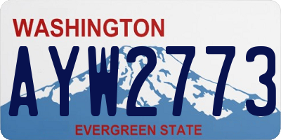 WA license plate AYW2773