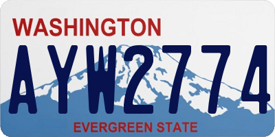 WA license plate AYW2774