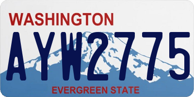 WA license plate AYW2775