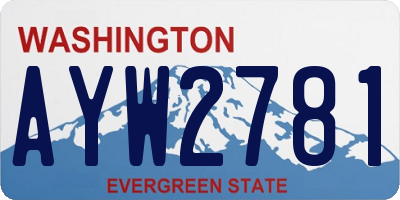 WA license plate AYW2781