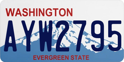 WA license plate AYW2795