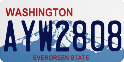 WA license plate AYW2808