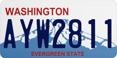 WA license plate AYW2811