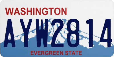 WA license plate AYW2814
