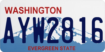 WA license plate AYW2816