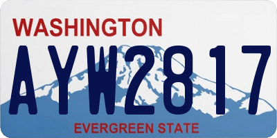WA license plate AYW2817