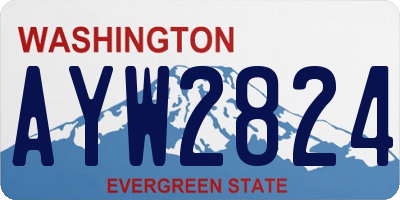 WA license plate AYW2824