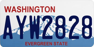 WA license plate AYW2828