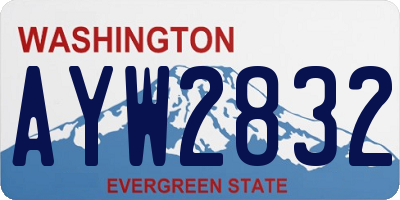 WA license plate AYW2832