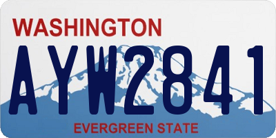 WA license plate AYW2841