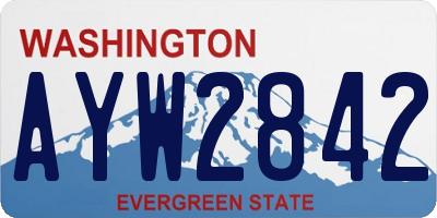 WA license plate AYW2842