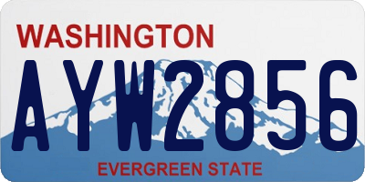 WA license plate AYW2856