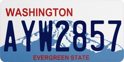 WA license plate AYW2857
