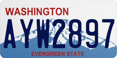WA license plate AYW2897