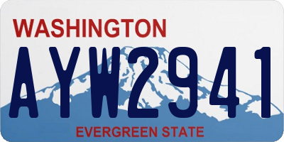 WA license plate AYW2941