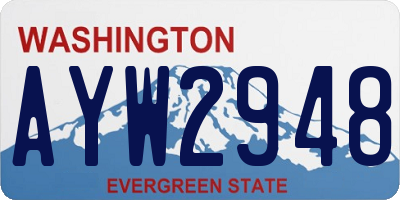 WA license plate AYW2948