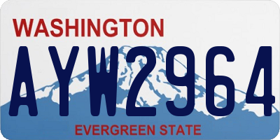 WA license plate AYW2964