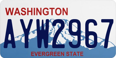 WA license plate AYW2967