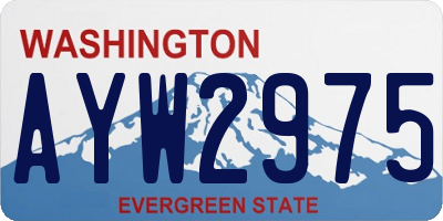 WA license plate AYW2975