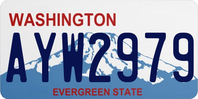 WA license plate AYW2979