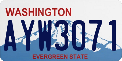 WA license plate AYW3071