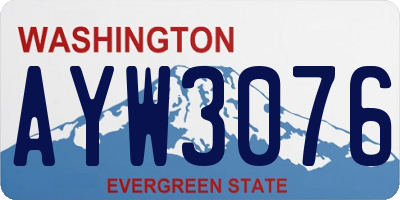 WA license plate AYW3076