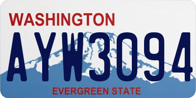 WA license plate AYW3094