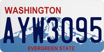 WA license plate AYW3095