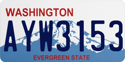 WA license plate AYW3153