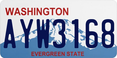 WA license plate AYW3168