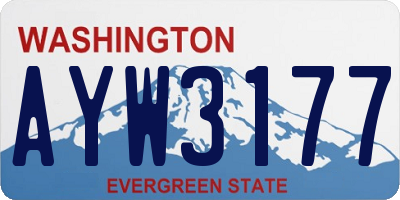 WA license plate AYW3177