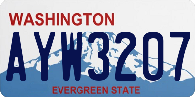 WA license plate AYW3207