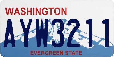 WA license plate AYW3211