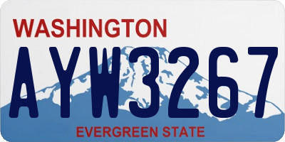 WA license plate AYW3267